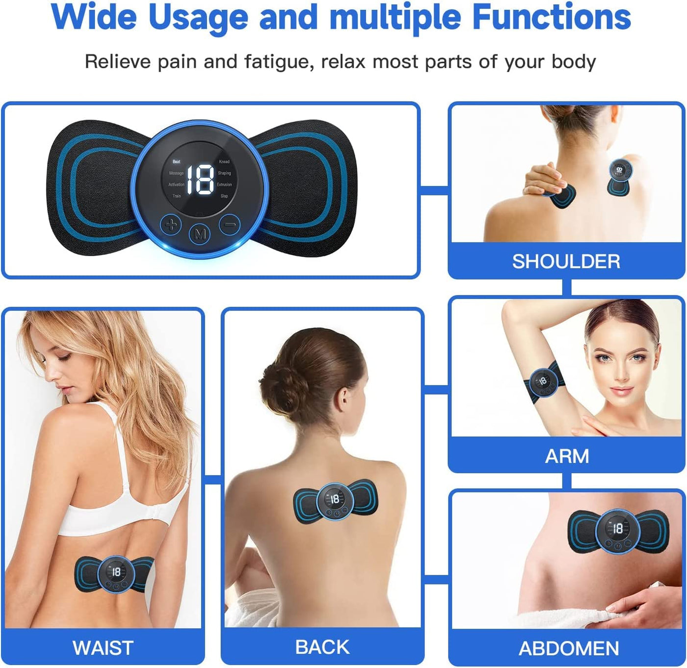 1Pc Wireless Mini Smart Cervical Massager For Home Use, Ems Neck Relaxation  Device, Neck Massage Tool, Gift Heated Neck Massager Perfect Gifts